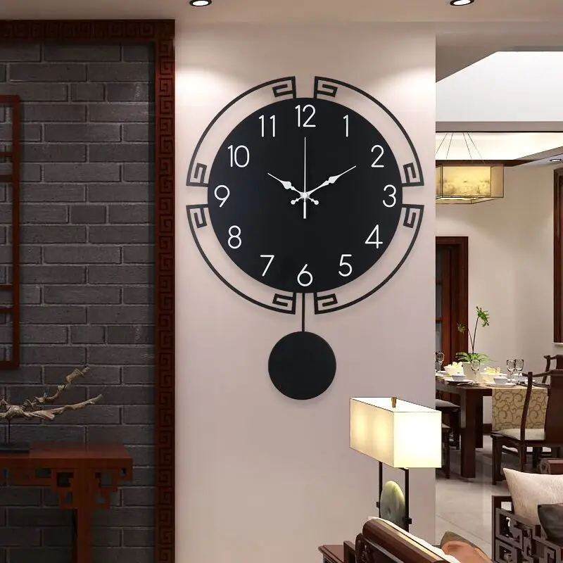 

Electronic Wall Clock Modern Design Silent Living Room Iron Silent Movement Wall Clock Relogio Parede Wall Watch Home Decoration