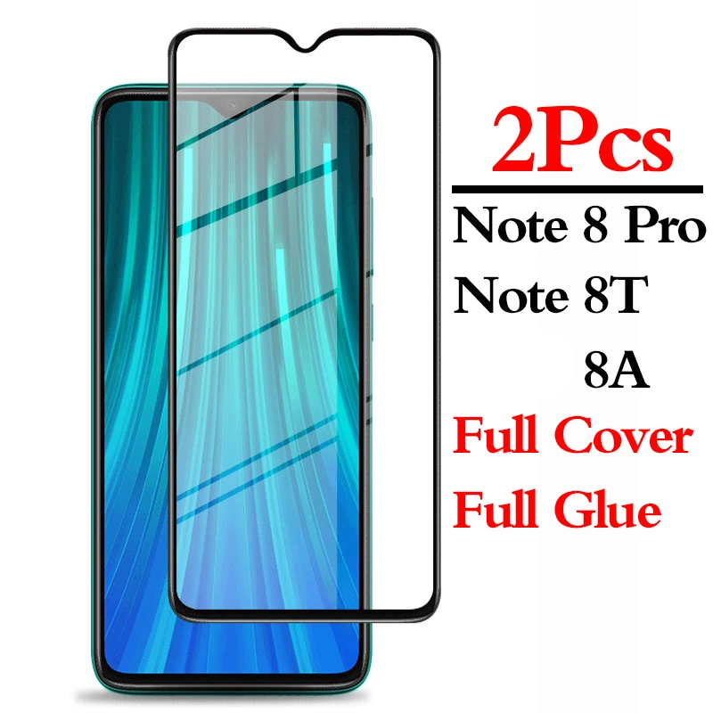 2 шт. Настоящее Закаленное стекло для Xiaomi redmi note 8 pro t 8a red mi8a чехол защитная пленка