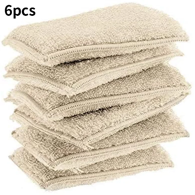 

6 шт., абсорбирующие губки из бамбукового волокна