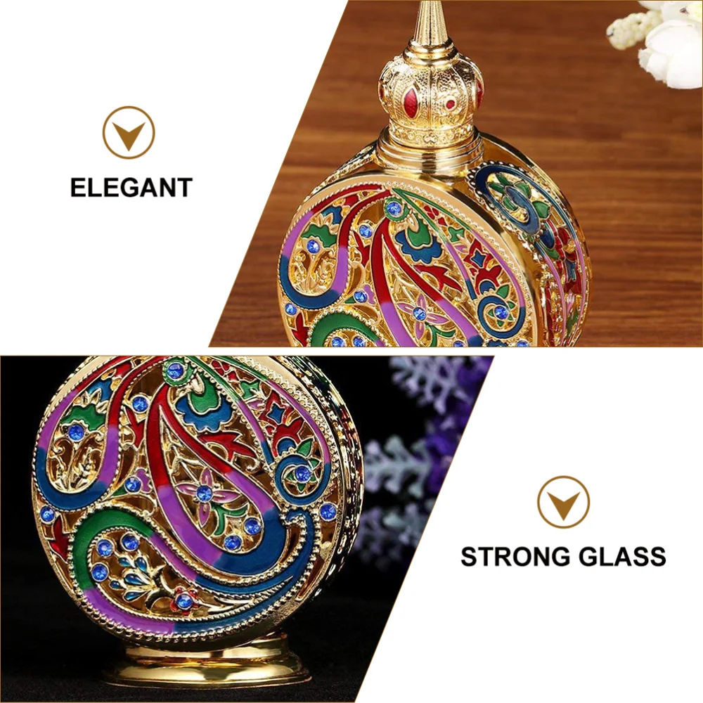 

1pc Empty Essential Oil Bottle Creative Perfume Bottle Empty Bottle (Golden)