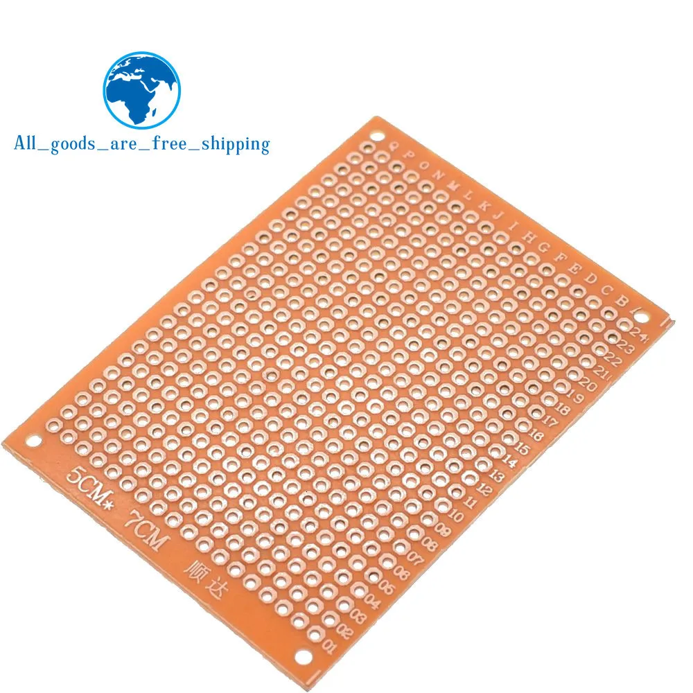 Горячая 5*7 PCB 5x7 PCB 5 см 7 см DIY Прототип бумага PCB универсальная плата, желтый