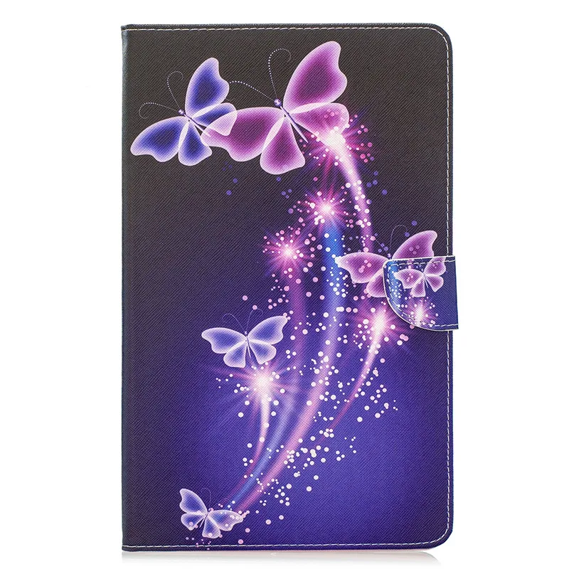 Purple Butterfly Чехол для samsung Galaxy Tab A 8,0 SM-T290 T295 милый кот Единорог щенок бабочка чехол для планшета Galaxy Tab A 8,0 чехол - Цвет: Purple Butterfly