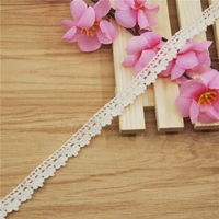 10mm cotton lace trim ivory fabric sewing accessories cloth wedding dress decoration ribbon craft supplies 100yards lc021