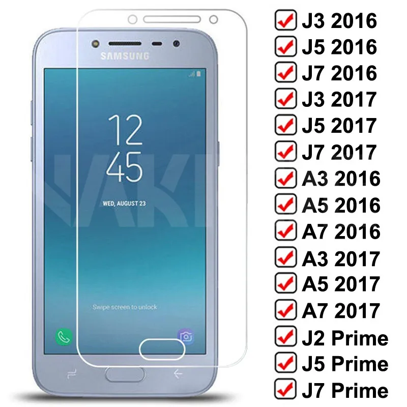 

9D Protective Glass on For Samsung Galaxy A3 A5 A7 J3 J5 J7 2016 2017 S7 J2 J4 J7 Core J5 Prime Tempered Screen Protector Glass