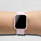 Часы детские электронные с силиконовым ремешком, брендовые светодиодные спортивные наручные, для мальчиков, черные