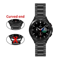 no gap curved end stainless steel metal band for samsung galaxy watch 4 classic 46mm 42mm44mm 40mm replacement strap bracelet