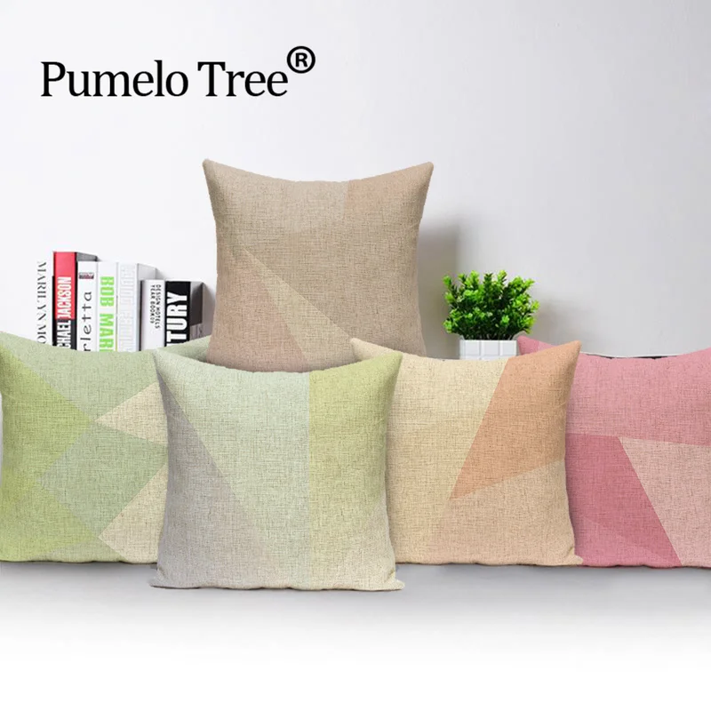 Скандинавские наволочки Цветные подушки для гостиной чехол льняные Наволочки