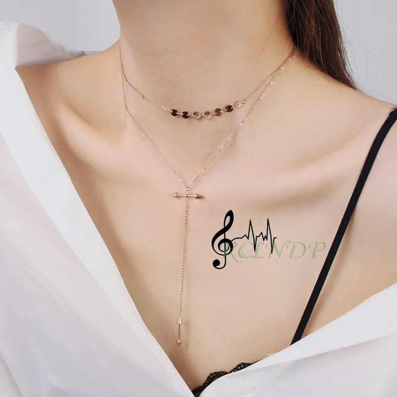 Водостойкие временные тату наклейки Красное сердце любовь геометрические узоры