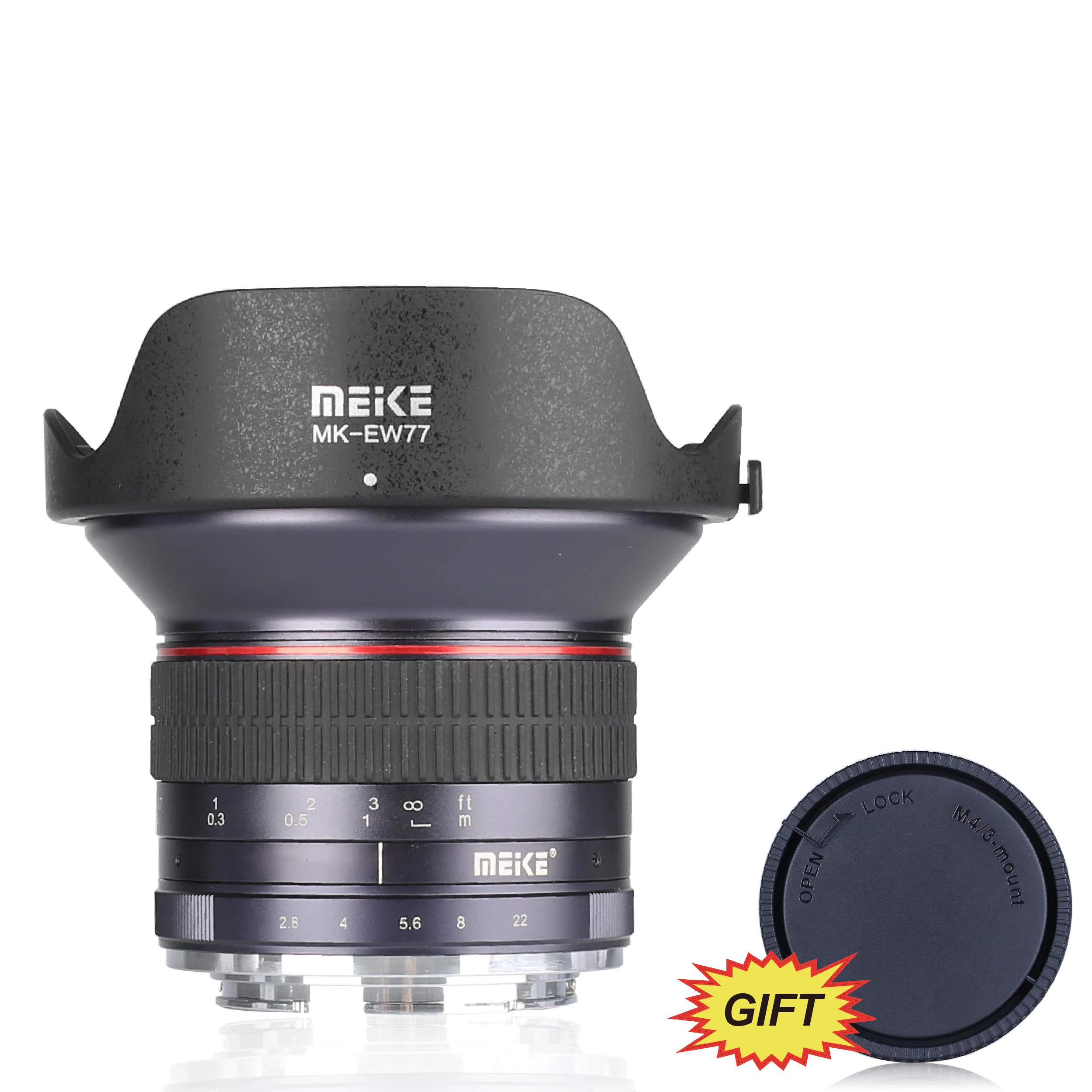 Meike 12 мм f2.8 Ультра широкоугольный фиксированный объектив с съемной блендой для