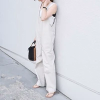 one piece ladies jumpsuit casual plain trousers womens fashion overalls slim all in one salopette new korean female clothes