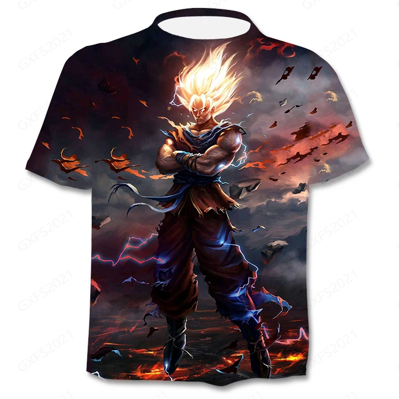 

Summer Fashion Men's Essential 3D T-Shirt Super Large Animation Series Dragon-Ball Harajuku Style Street Party T-Shirt 130-6XL