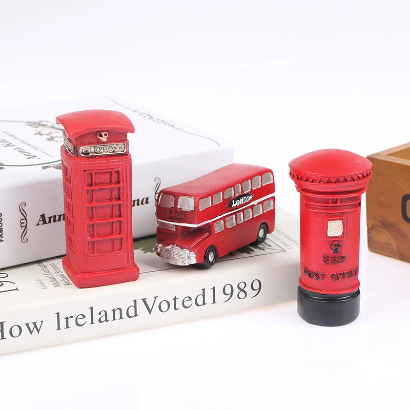 Британский двухэтажный автобус ретро телефонная будка почтовая Миниатюрная