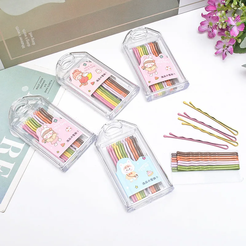 

12pcs/set Invisible Hairpins for Women Barrettes Slid Clip Wave Styling Candy Color Hair Accessories Wholesale 2021 New Fashion