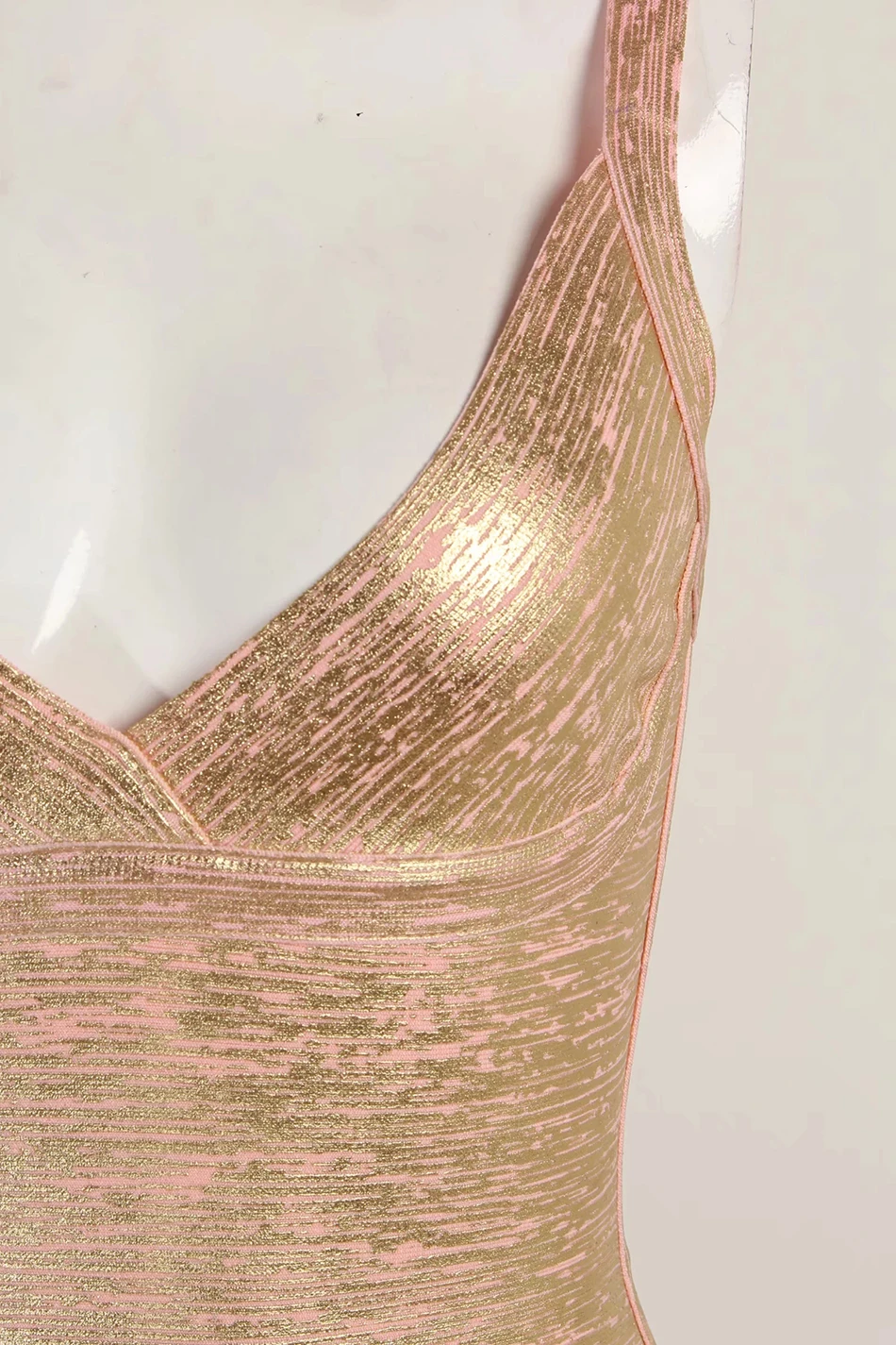 Amily. c новое летнее женское облегающее Бандажное платье Vestidos Золотое розовое золото и серебро с v-образным вырезом тонкое модное женское платье