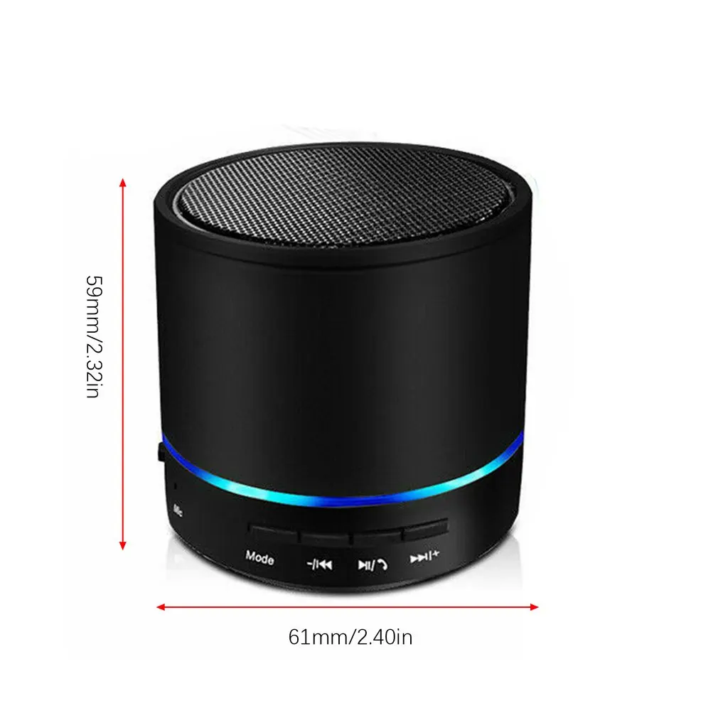 Bluetooth динамик S08U со светодиодной подсветкой портативная уличная Подарочная