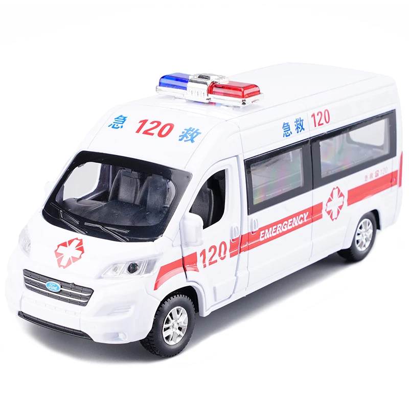 

Sale 1:32 Ford Transit 120/Express car alloy model,simulation die-casting sound and light pull back toy car gift,free shipping