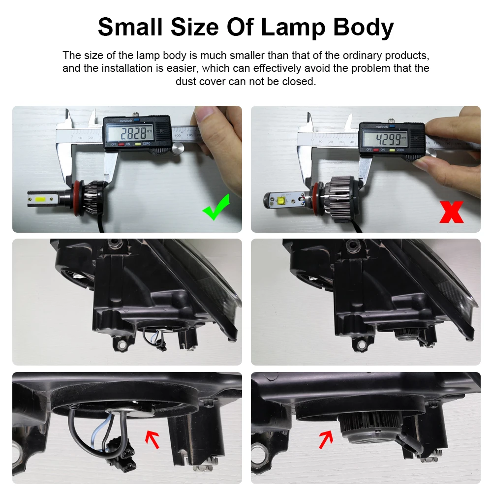 

PANDUK 2019 Led Headlight 12V 24V H1 H4 H7 Car Light 9005 9006 Led H3 H11 9012 led bulb 6000K 36W Mini Car Accessories 2Pcs