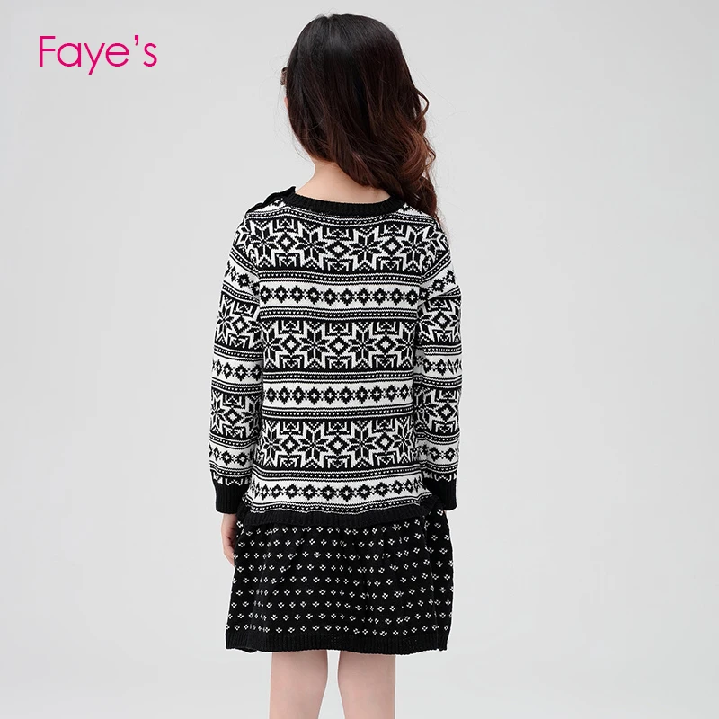

3T-10T Girls Knitted Dresses Girl Clothes Sweater D Kids Sweater Children Clothing