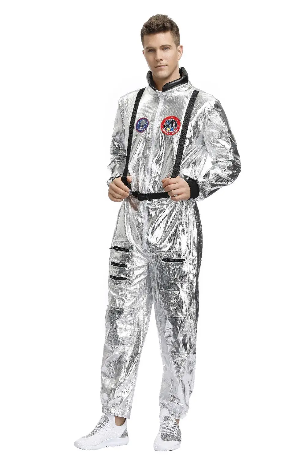 men Men Astronaut Alien Spaceman Cosplay Halloween Costumes Carnival Party Adult Women Pilots Outfits Group Couple Matching Clothes - Цвет: men