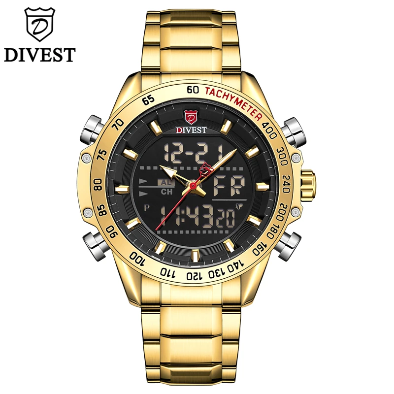 Часы наручные DIVEST Мужские кварцевые оригинальные брендовые Роскошные модные