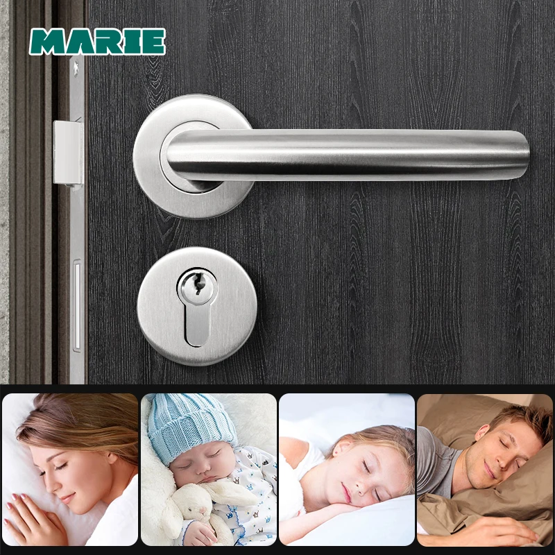 MARIE LH1007 черный цвет нержавеющая сталь полуманекен дверная ручка для межкомнатных