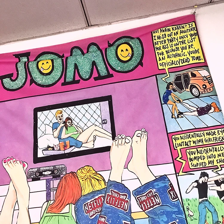 Настенный Гобелен JOMO подвесные американские комиксные Улицы Лондона tapiz pared tela boho
