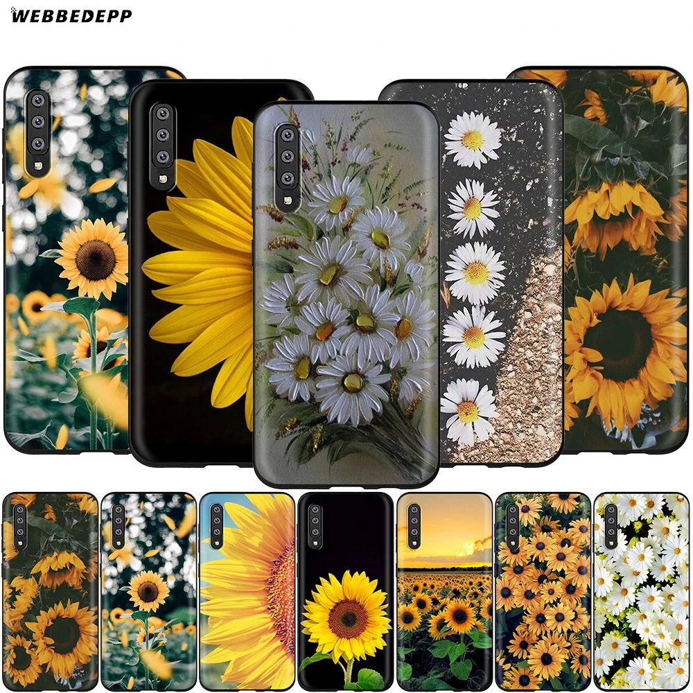 Webbedepp чехол с маленькой маргариткой и подсолнухом для Samsung Galaxy A3 A5 A6 Plus A7 A8 A9 J6 M20 A10S