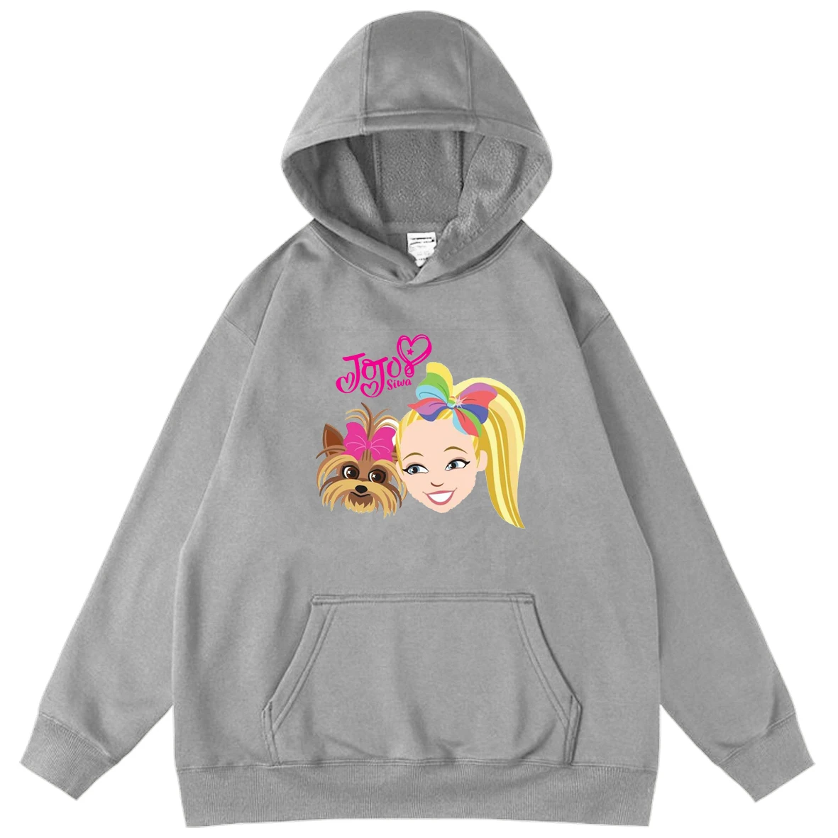 

JoJo Siwa Cute Loose Hoodies Men's Oversized Sweatshirt Fun Letter Print Autumn 2021 Long Sleeve Boy Teen Hooded Hoody Tops
