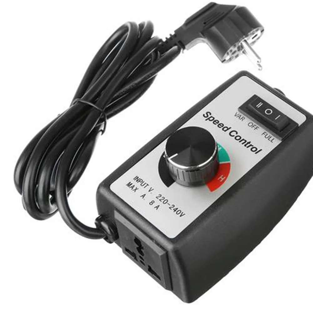 

HR-8A 230V 8A Motor Governor Router Speed Controllor Continuous Electric Voltage Regulator EU Plug For Lighting Fans