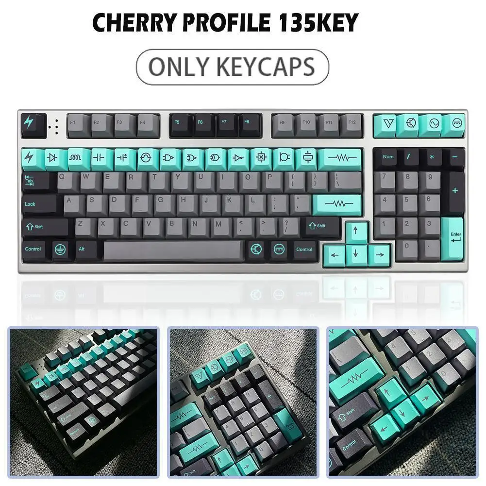 

Gmk-электрические колпачки 135, электронные колпачки Pbt, колпачки для A4z7