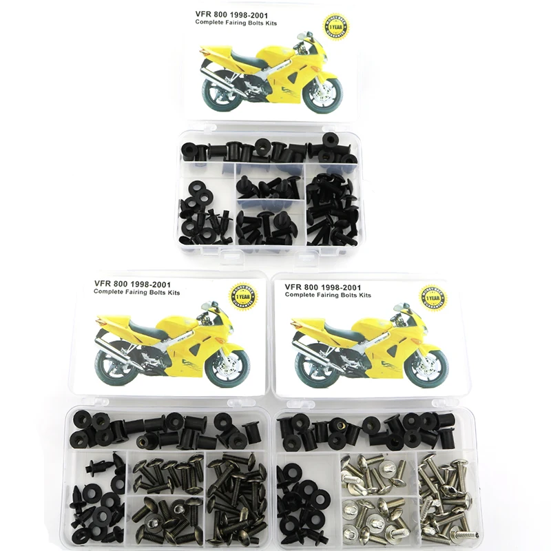Подходит для Honda VFR800 1998 2001 мотоциклетные полный обтекатель Болты Комплект болты