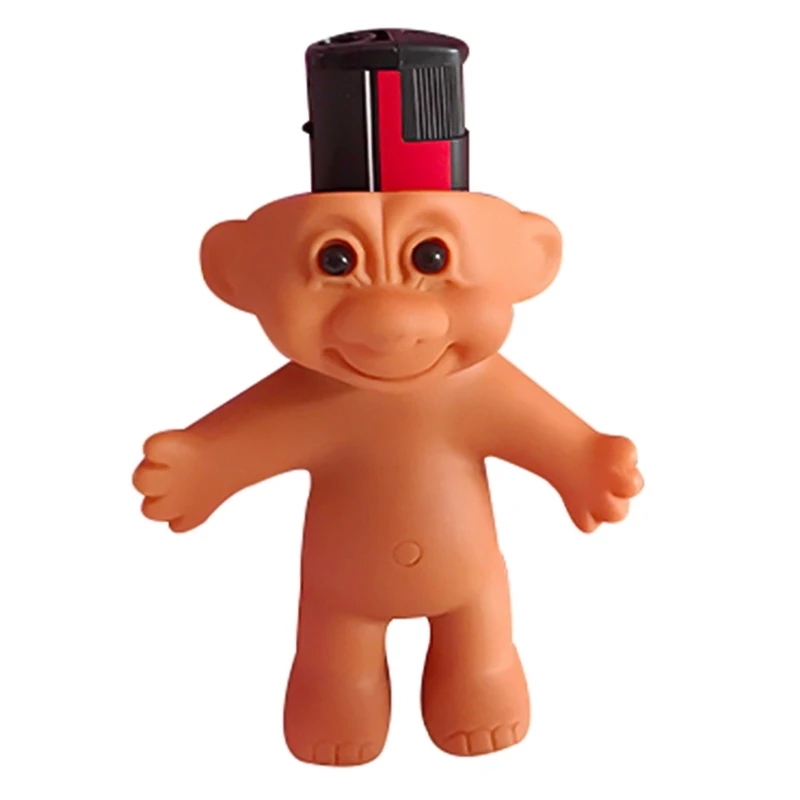 

Troll Lighterholder Doll Cardboard Box Toy Lighter Rubber Lighter Gift For Men Women Lighter Shell Case