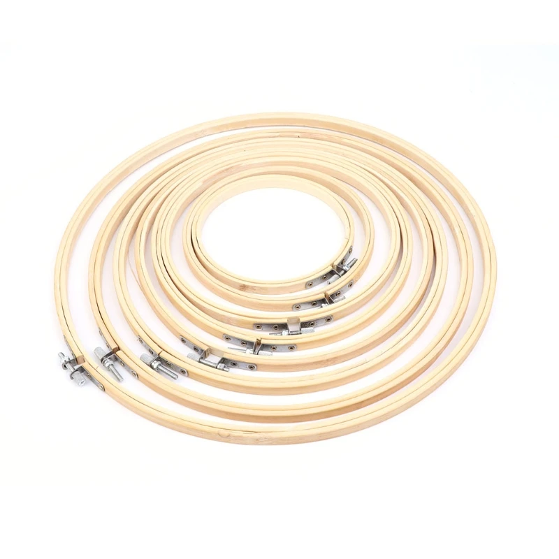 13-34cm Bamboo Wooden Cross Stitch Machine Embroidery Hoop Ring Sewing Craft DIY Z07 Drop Shipping | Дом и сад