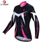 Женская веломайка X-Tiger с защитой от УФ-лучей, осенняя Женская одежда с длинным рукавом для горных велосипедов, одежда для велоспорта