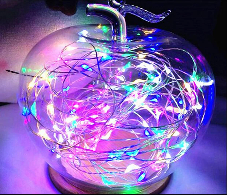 Светодиодный светильник гирлянда с серебряной проволокой теплая белая Гирлянда