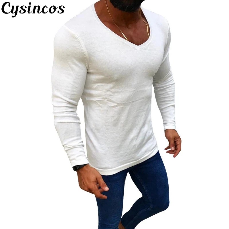 CYSINCOS новый акриловый свитер для мужчин с длинным рукавом пуловеры верхняя одежда