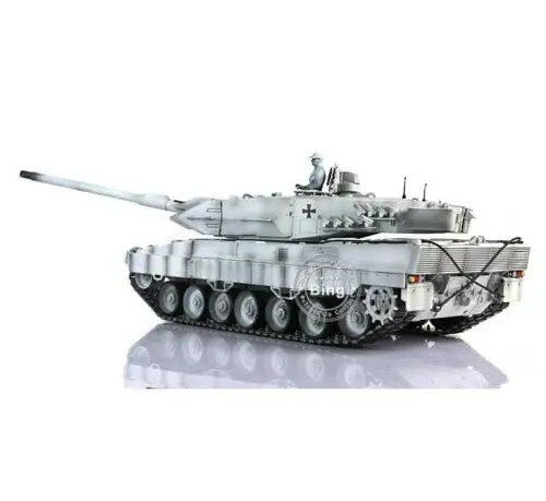 Leopard2A6 Радиоуправляемый Танк 3889 Ver2 полностью металлический шасси 1/16 заказной Камуфляж Зимний снег TH00944