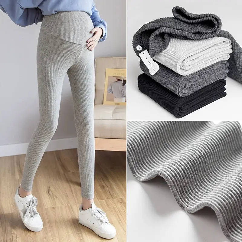 

Pregnant Women's Leggings Autumn and Winter Wear Plus Velvet Thick Casual Spring Maternity Wear Fashion Belly Lift Trousers