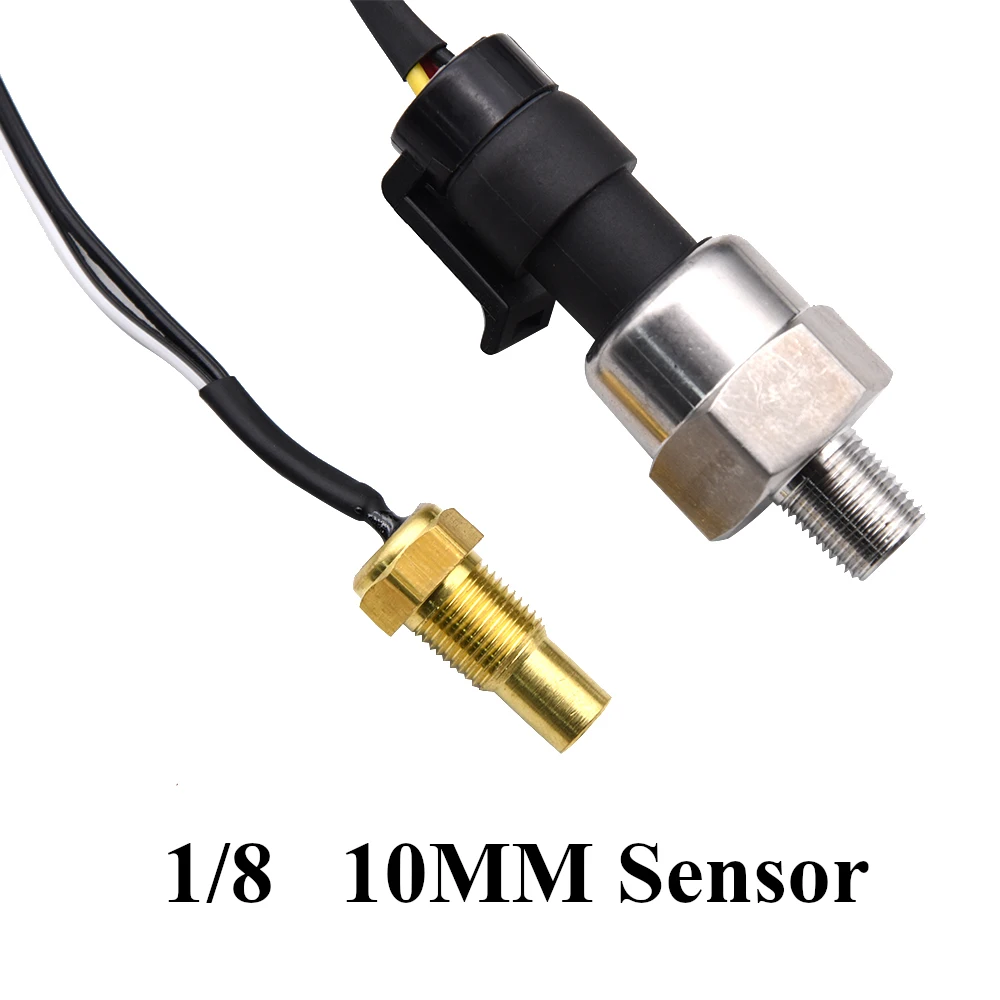 4 в 1 Автомобильный ЖК цифровой измеритель вольтметр + давление масла датчик