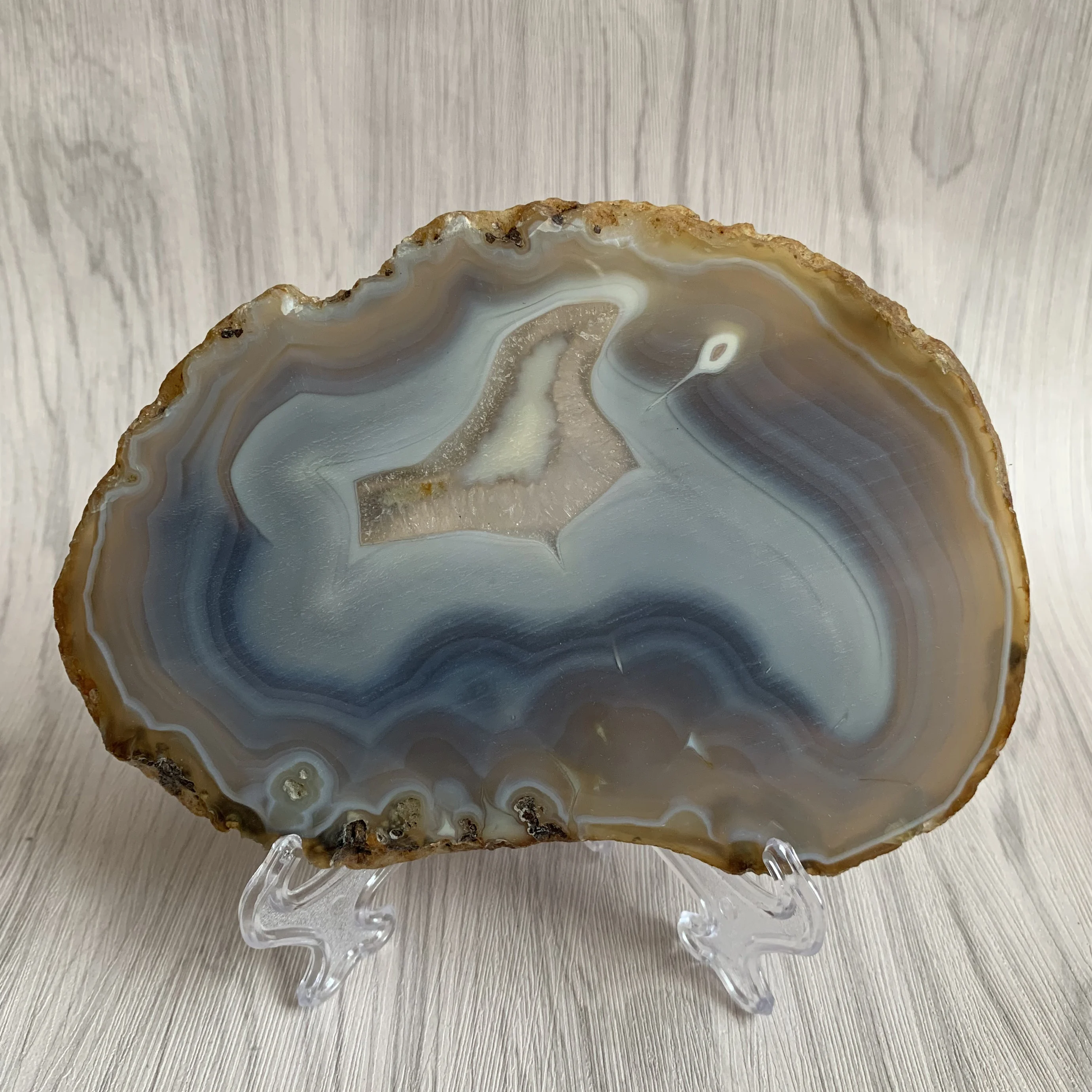 

340 г натуральная Агатовая плита, домашнее украшение, распродажа, шероховатый полированный кварцевый кристалл, лечебный ломтик A031