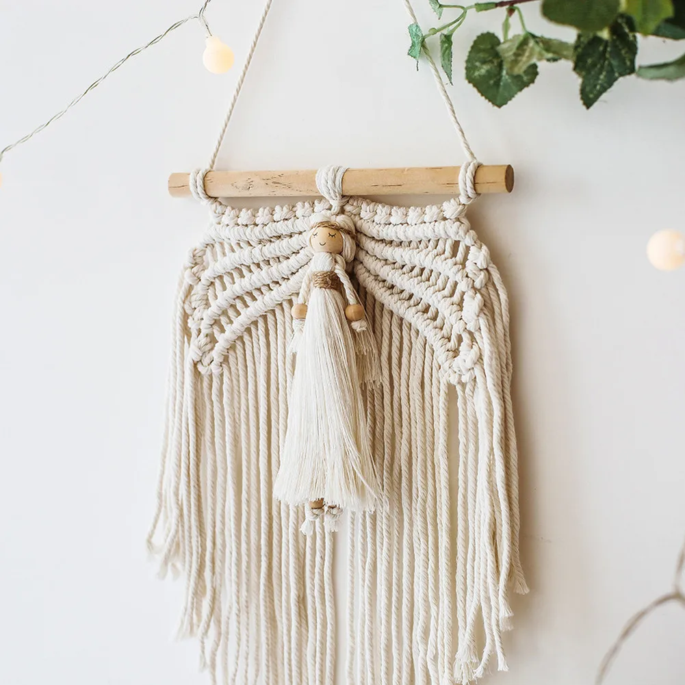 

Wall Hanging Bohemian Tassel Macrame Tapestry Woven Art Decor Home Soft Wall Hanging Tassel Macrame Pendant Home Decoration