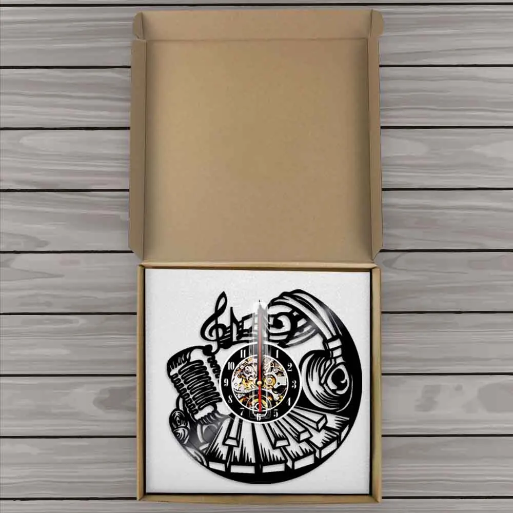 Музыкальные настенные часы с виниловой пластиной музыкальный инструмент