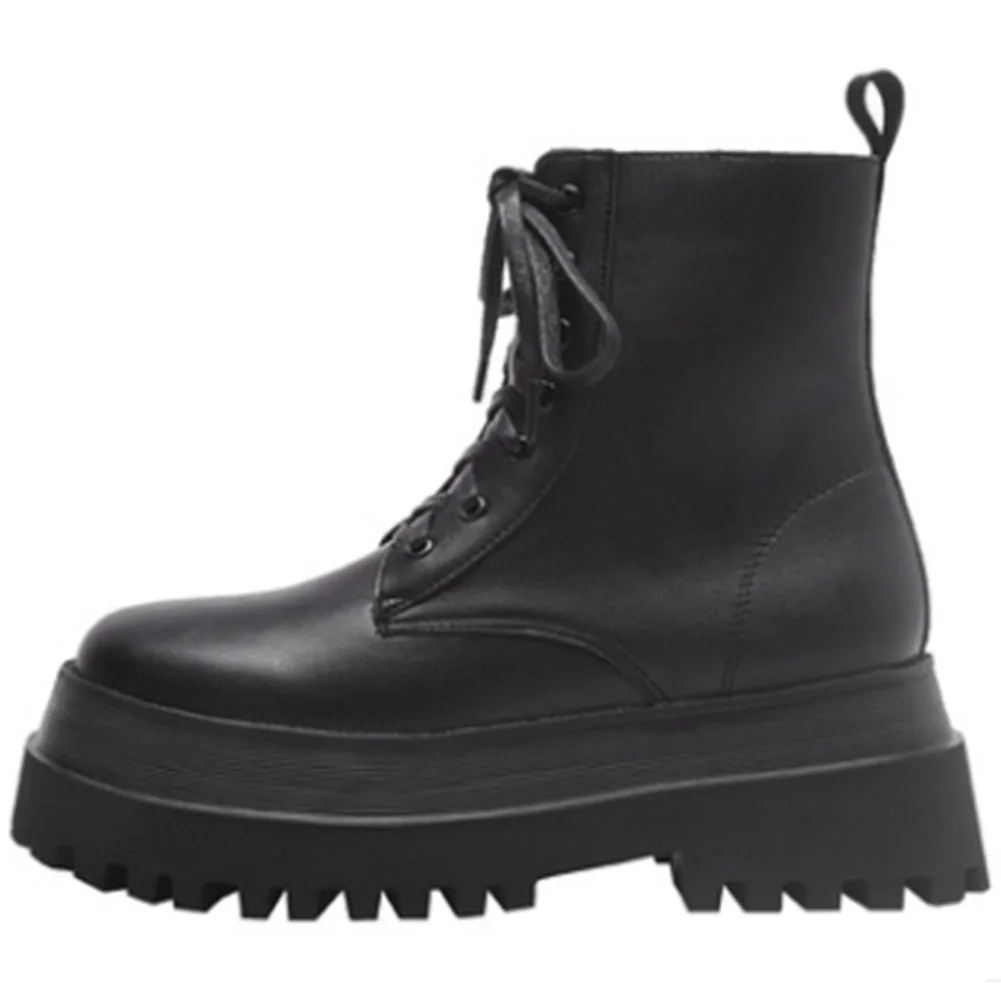 

Женские ботинки челси на высоком устойчивом каблуке, ботильоны на высоком каблуке, новинка, модные черные ботинки на платформе, крутая офис...