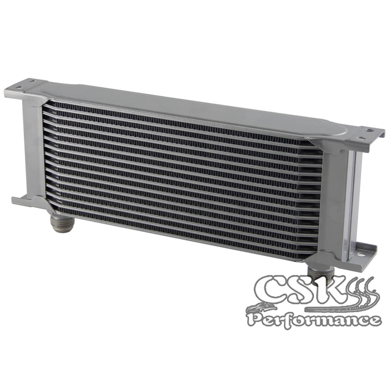 

Universal 15 Row AN10 Engine Transmission Aluminum Oil Cooler 248MM 7/8-14 UNF