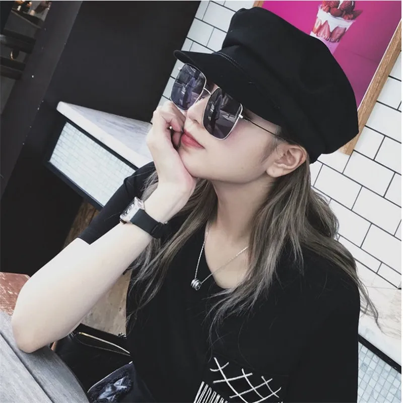 RMM брендовые красные квадратные металлические солнцезащитные очки женские