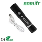 Мощсветильник тактический светодиодный водонепроницаемый фонарик BORUiT высокой яркости, 18650, лм, светильник онарик, лампа для кемпинга, пешего туризма, верховой езды, рыбалки