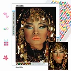 5D DIY алмазная живопись Bling Gold Makeup Женская мозаика вышивка полная вышивка крестиком художественное ремесло Стразы домашний декор