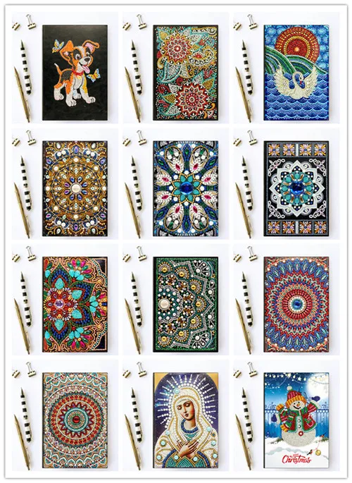 5D DIY Алмазная картина особой формы Мандала животное вышивка книги тетрадь для