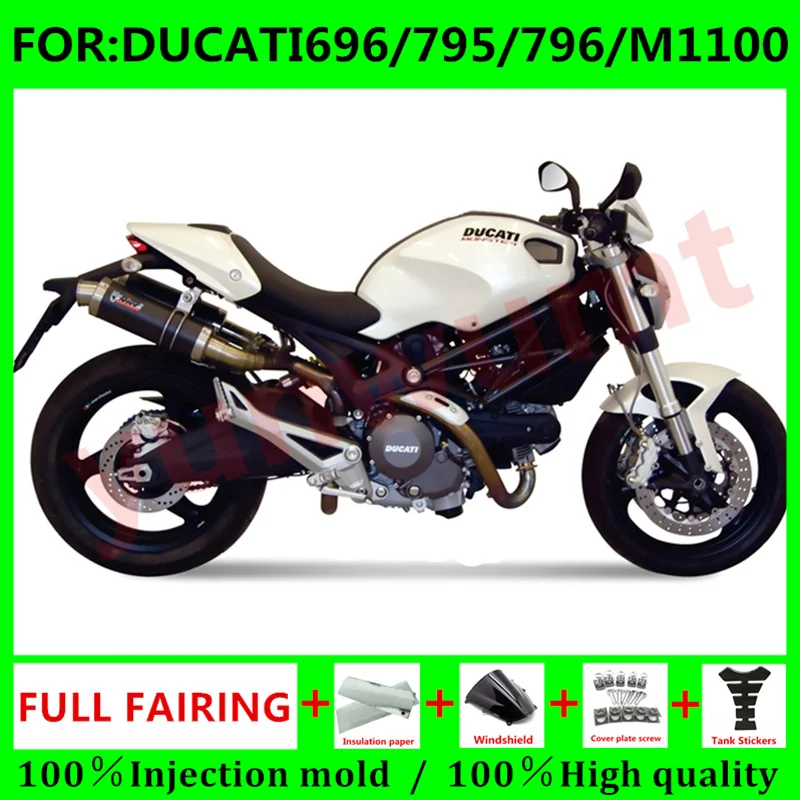 

Пластиковые обтекатели для мотоциклов DUCATI 696 796 795 M1000 M1100 2009 2010 11 12 13 14 2015