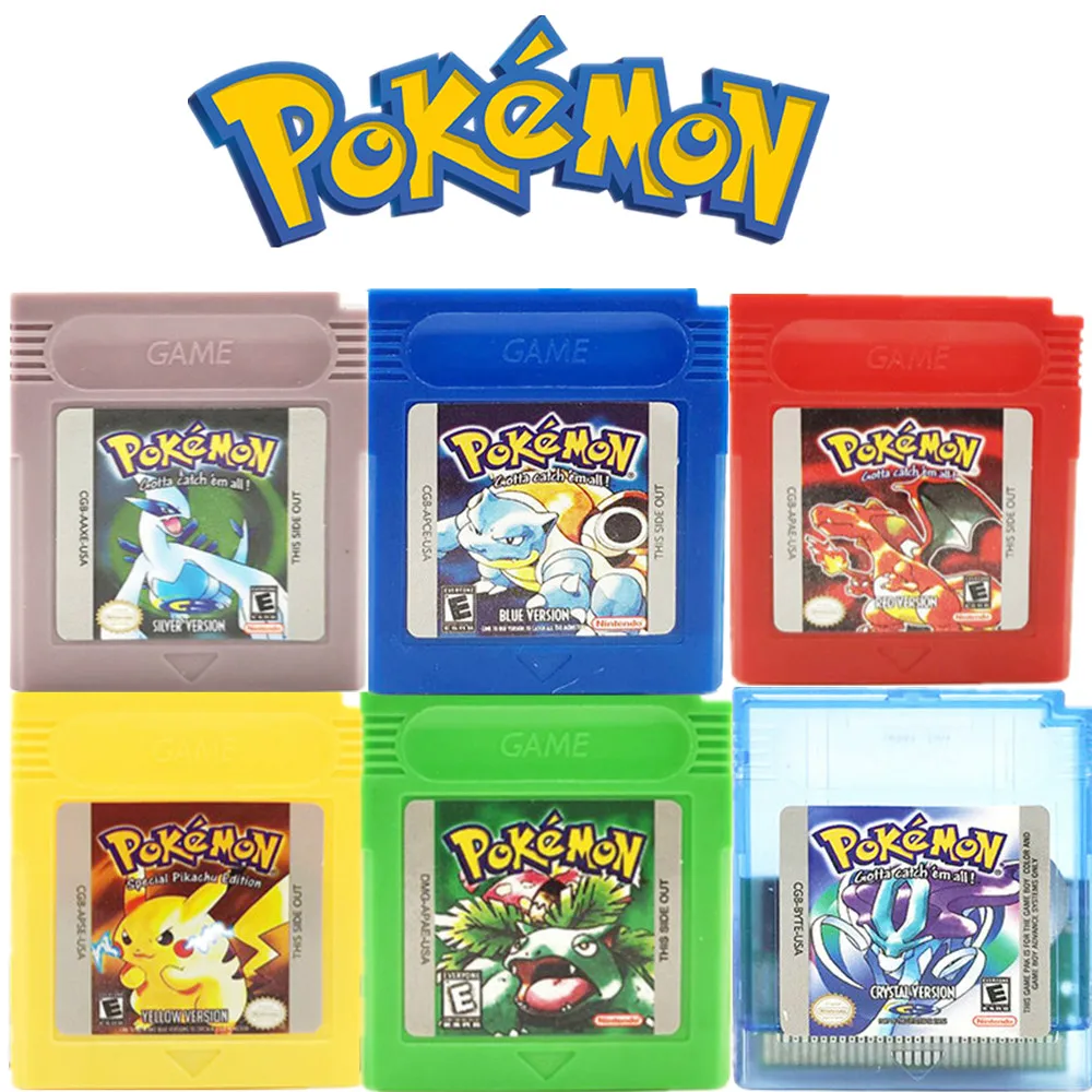 

English Language Pokemon GBC Games Series 16 Bit Video Game Cartridge Console Card Classic Card Game Collect Colorful Version